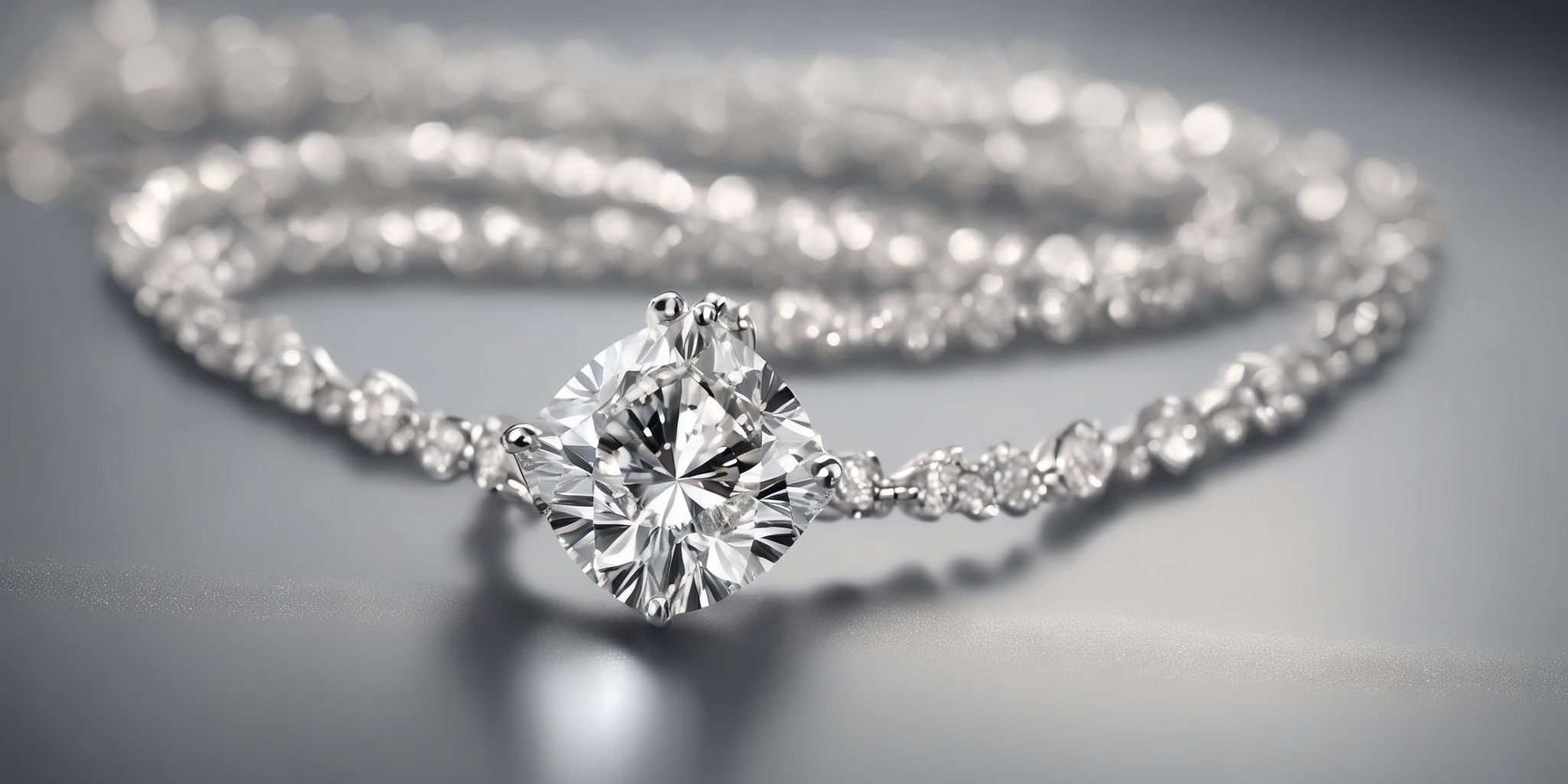 Diamond necklace  in realistic, photographic style