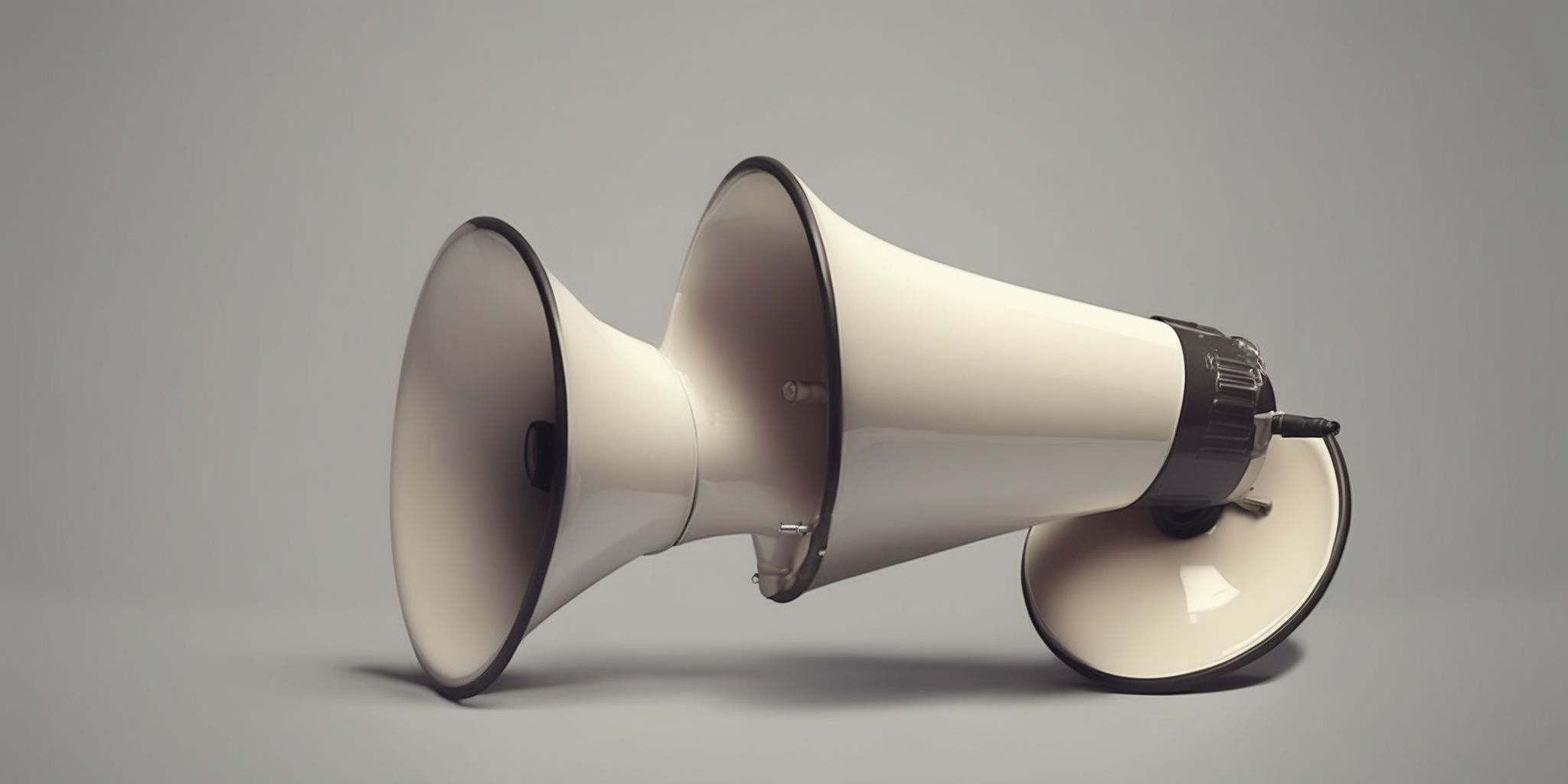 Megaphone  in realistic, photographic style