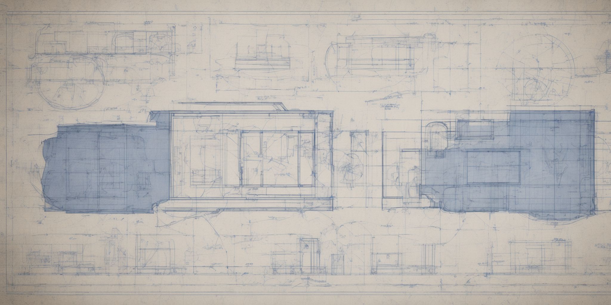 Blueprint  in realistic, photographic style