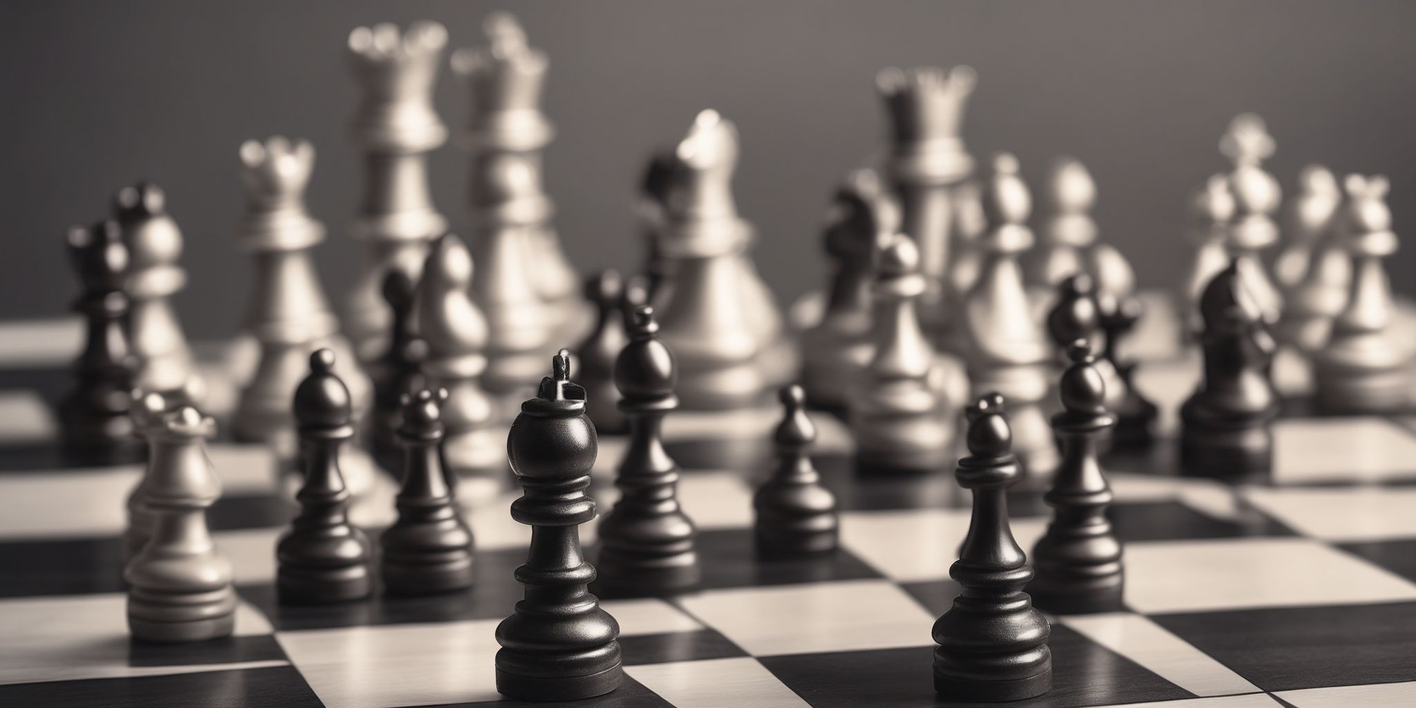 Financial chess  in realistic, photographic style