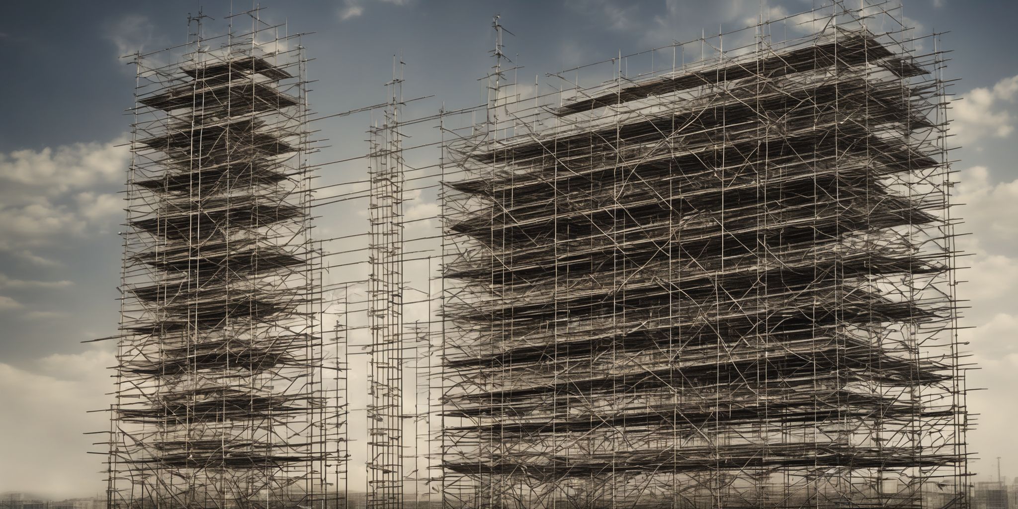 Scaffolding  in realistic, photographic style
