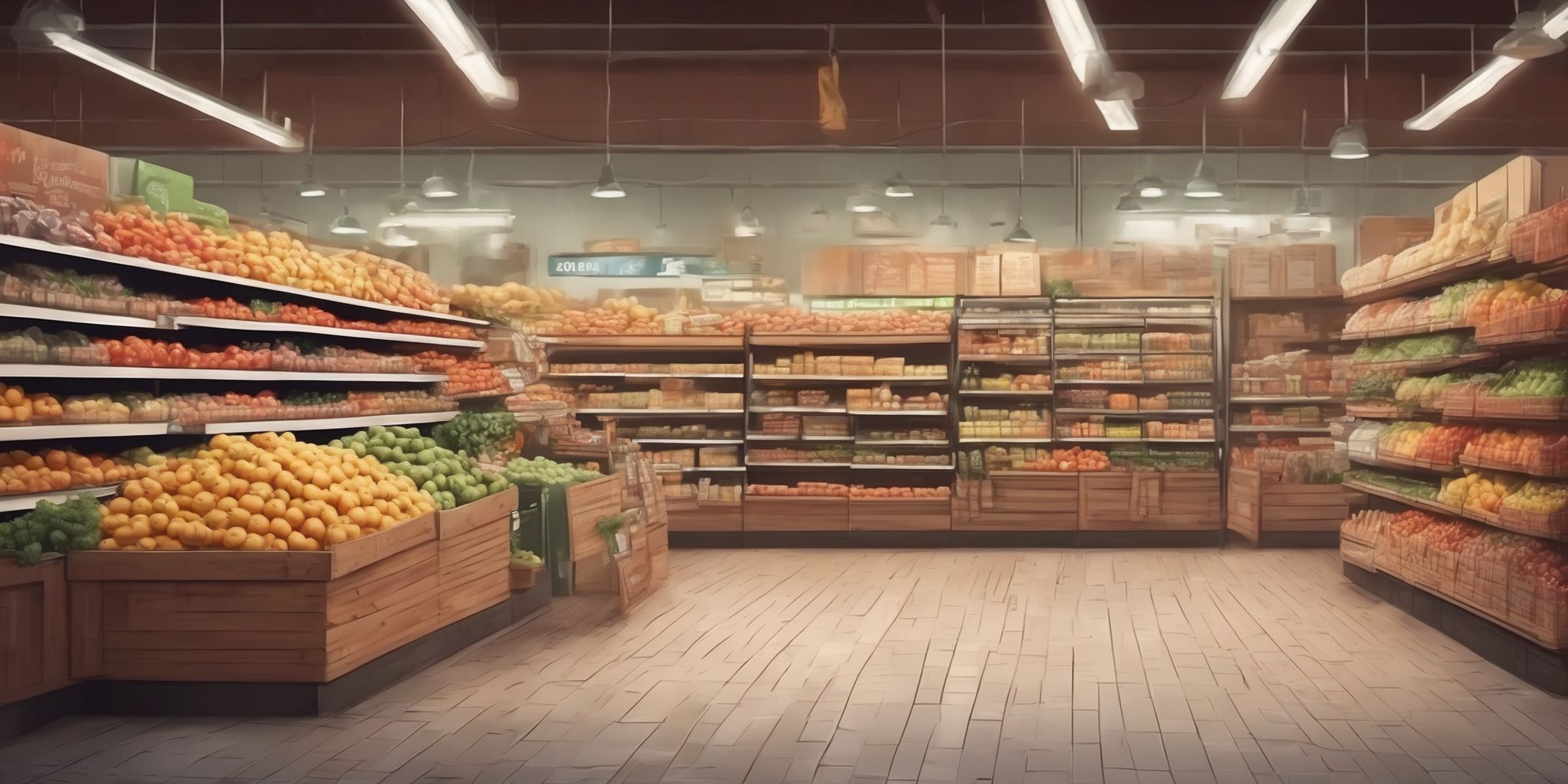 Grocery store  in realistic, photographic style