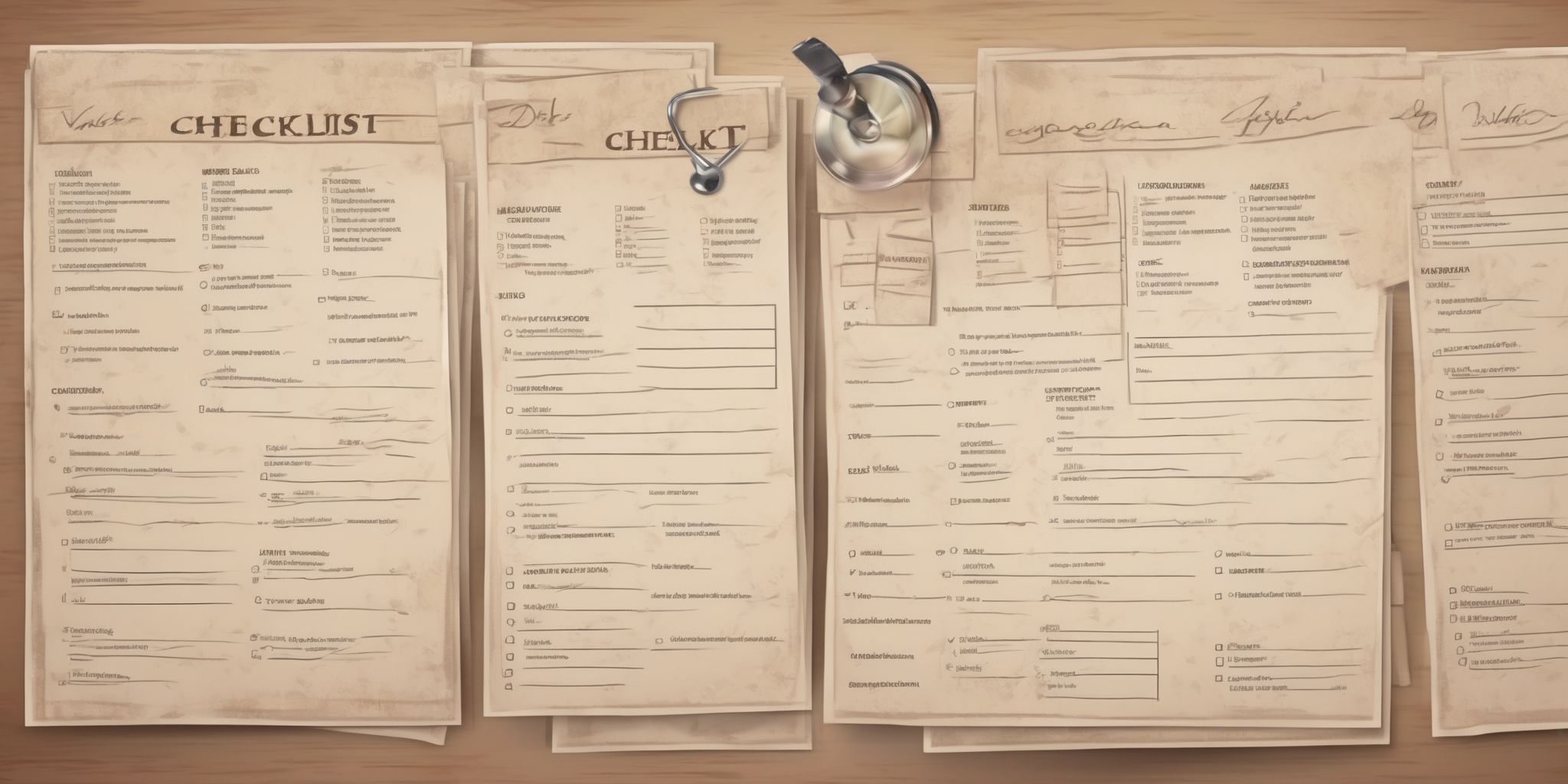 Checklist  in realistic, photographic style