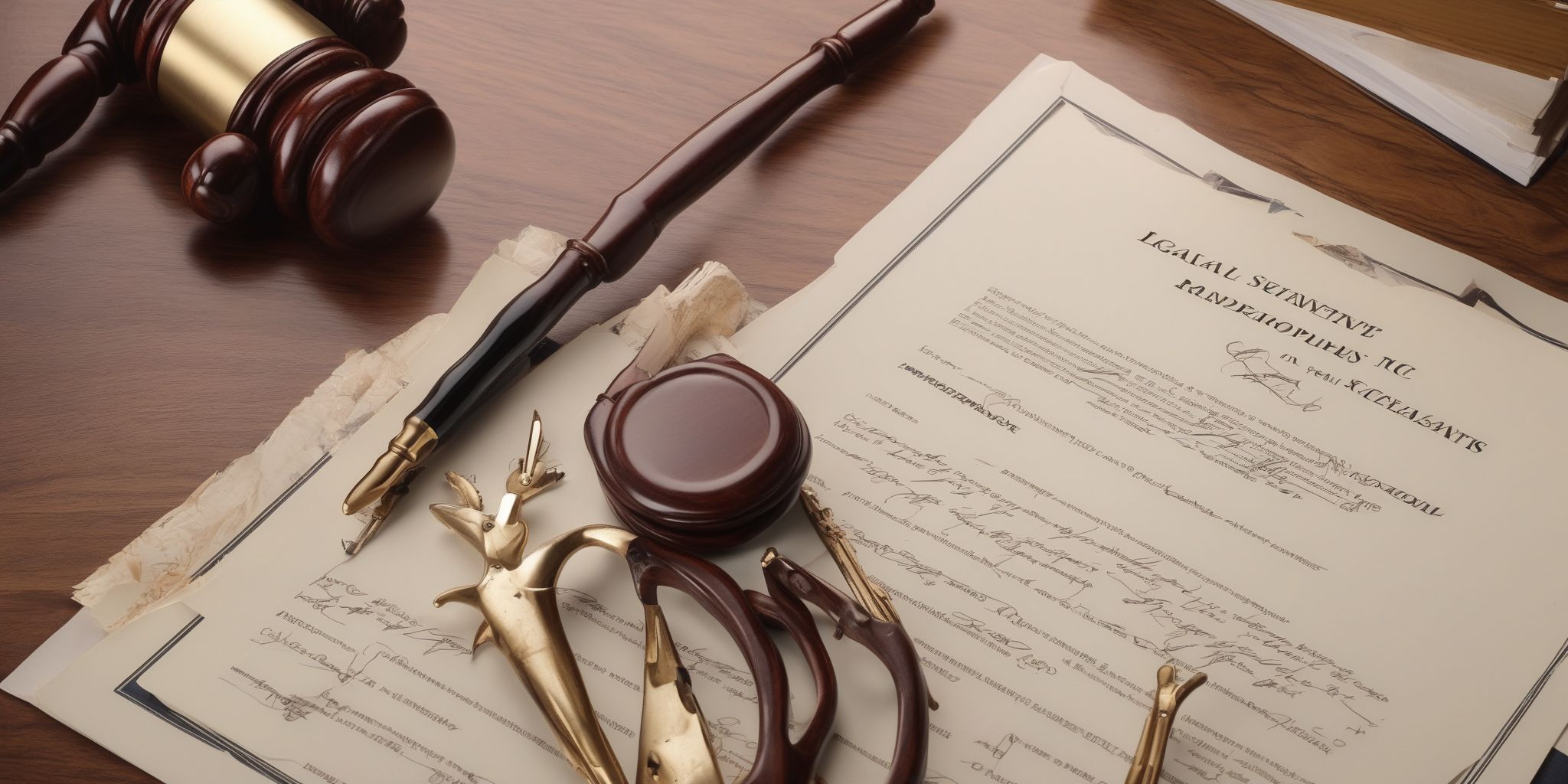 Legal agreements  in realistic, photographic style