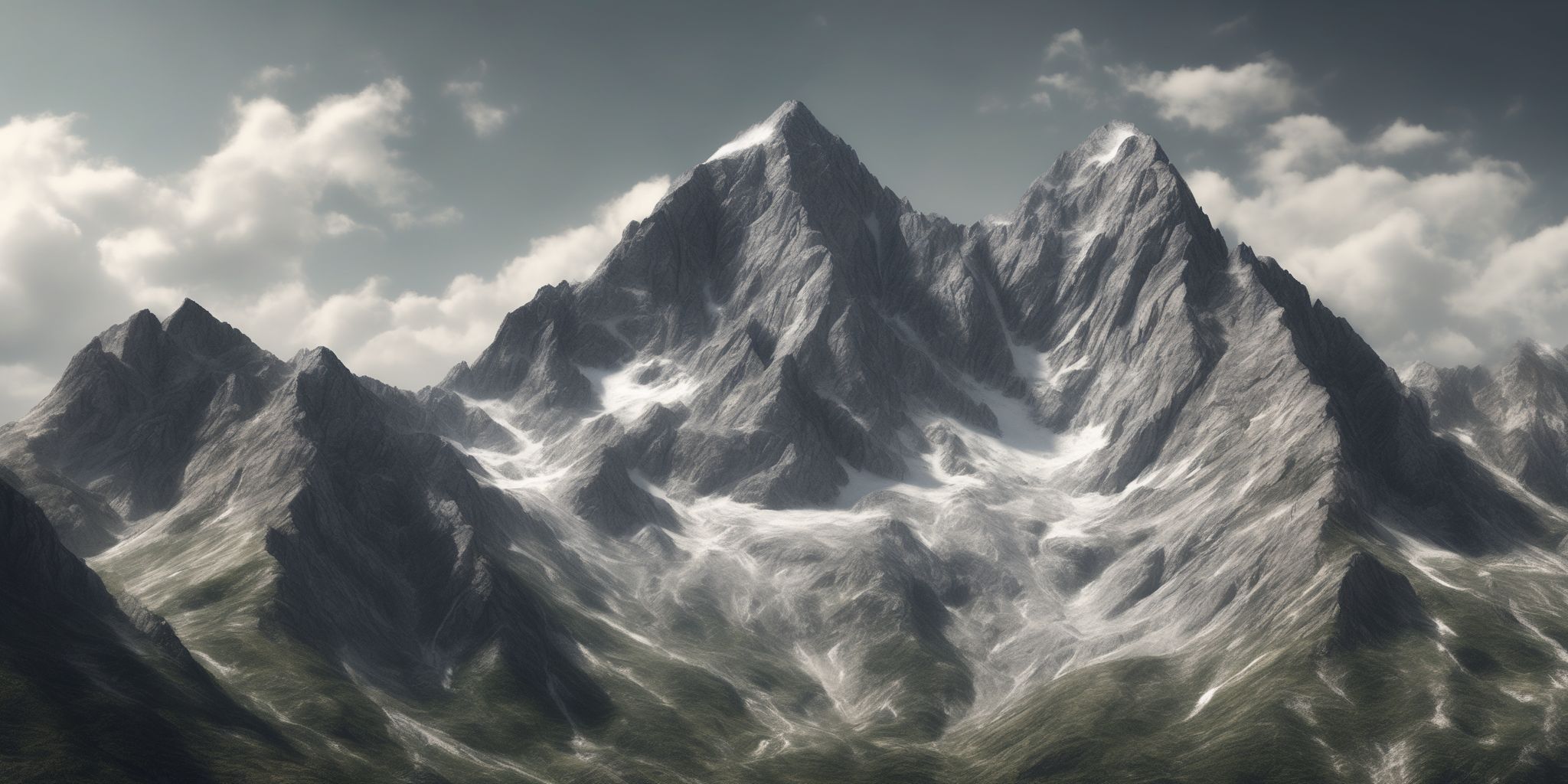 Mountain peak  in realistic, photographic style