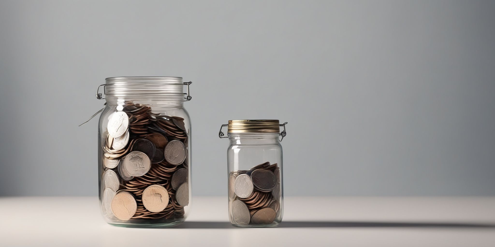 Savings jar  in realistic, photographic style