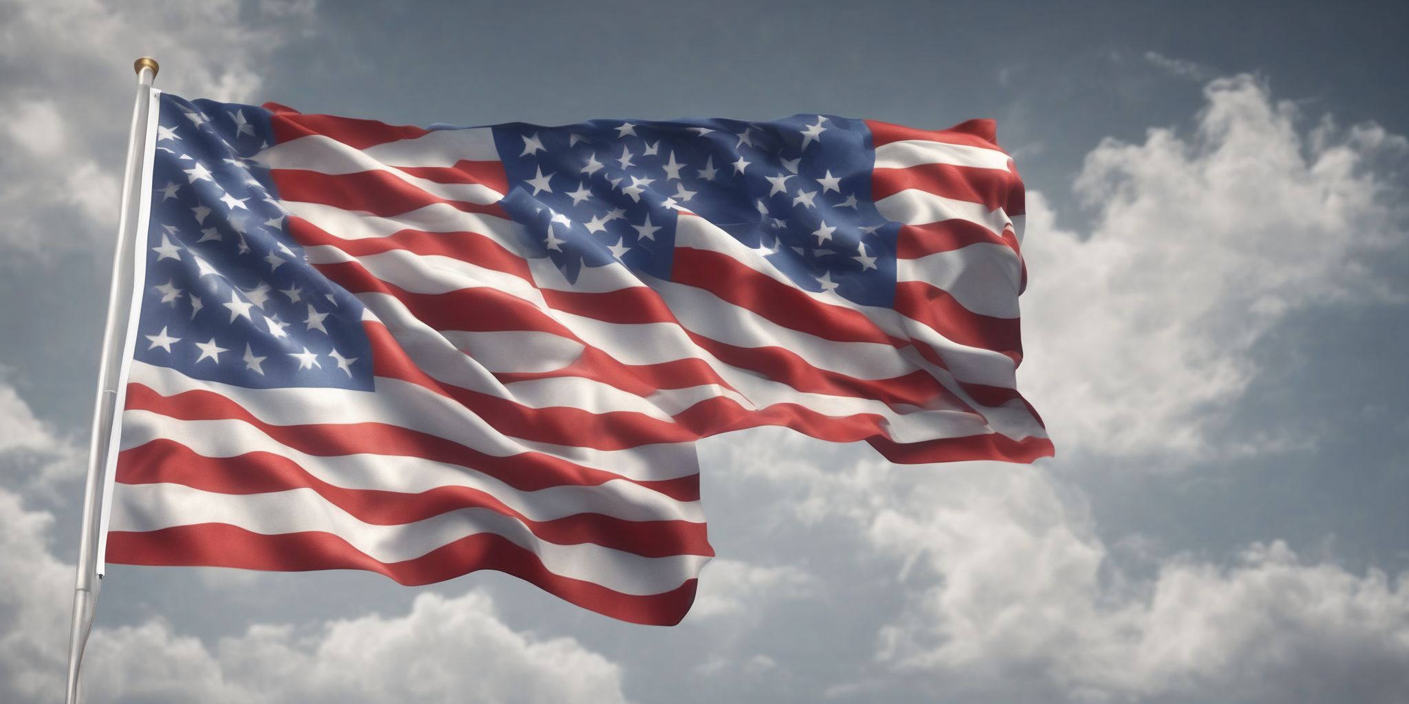Flag  in realistic, photographic style