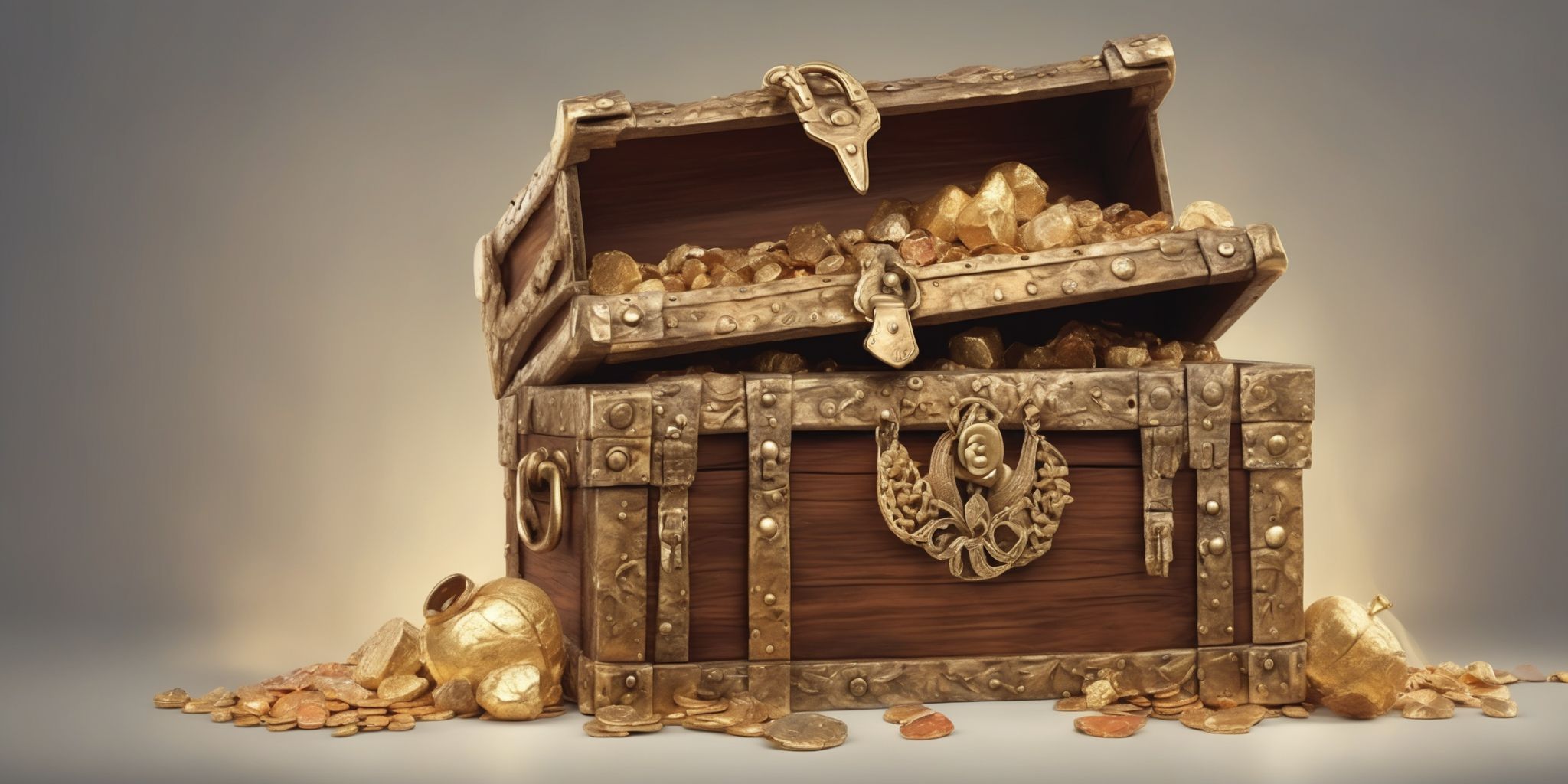 Treasure chest  in realistic, photographic style