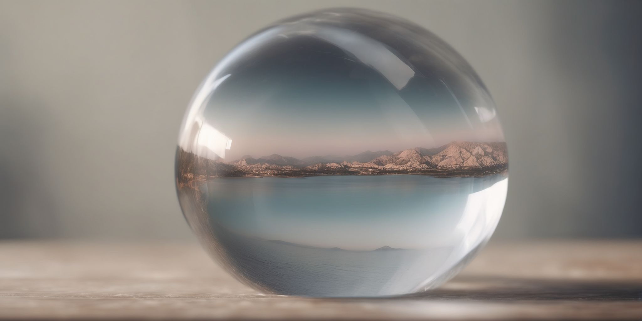 Crystal ball  in realistic, photographic style