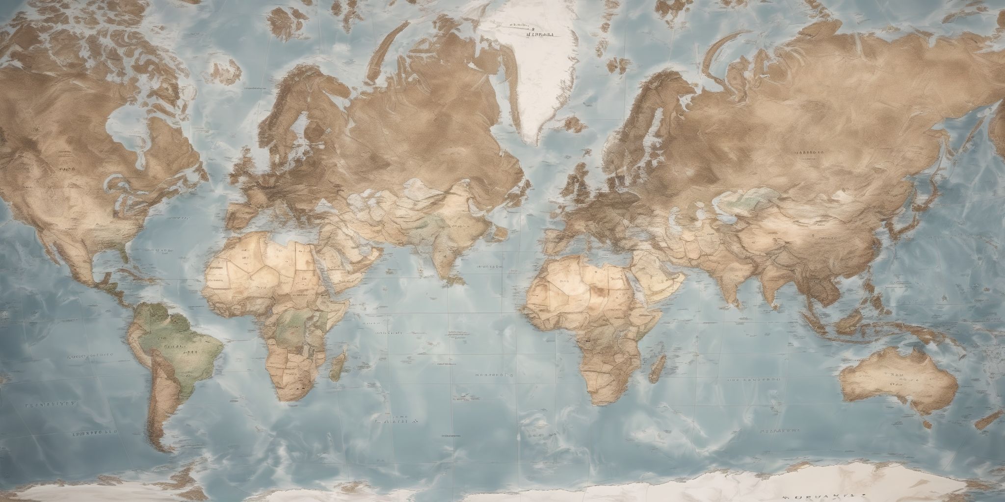 Global map  in realistic, photographic style
