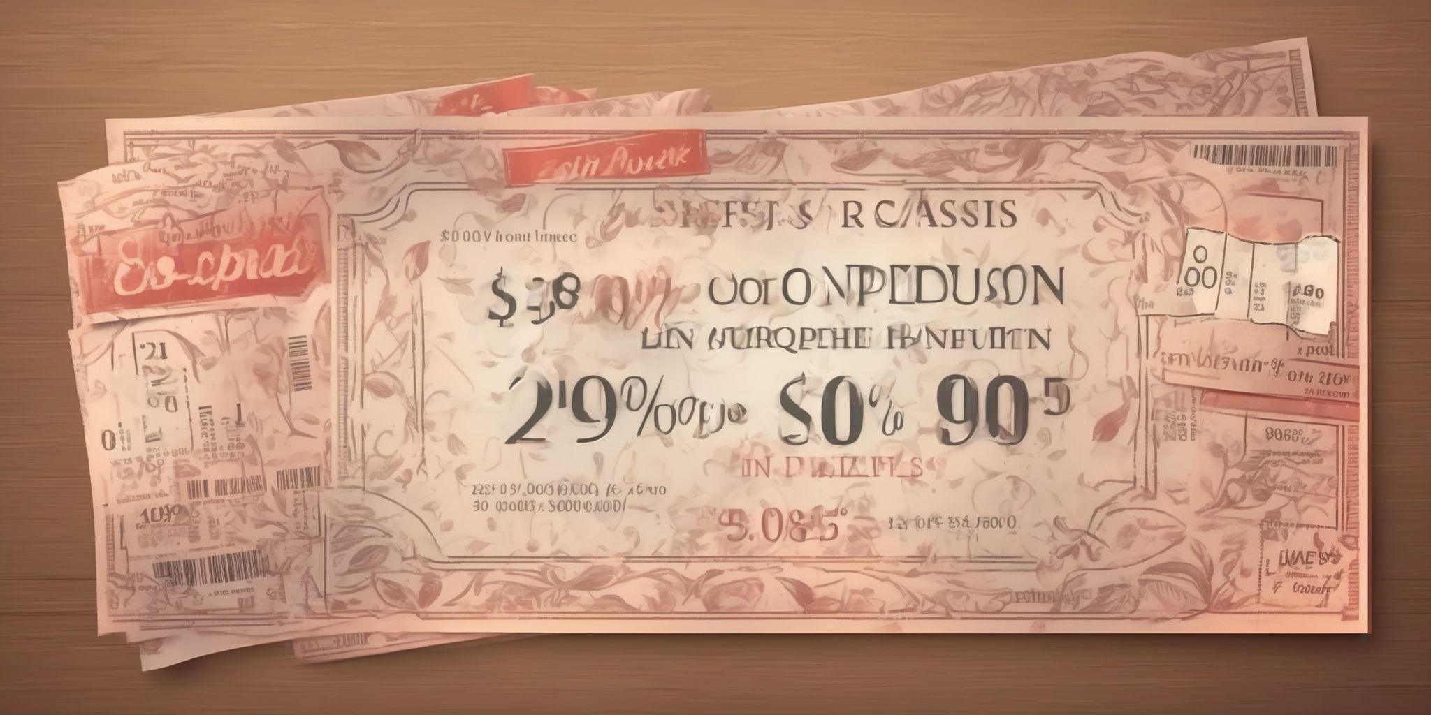 Coupon  in realistic, photographic style