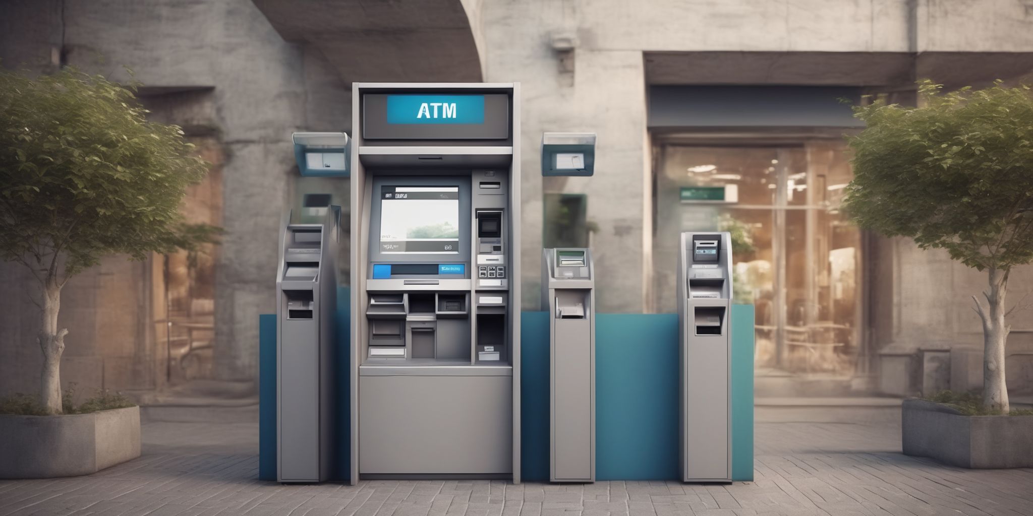 ATM  in realistic, photographic style