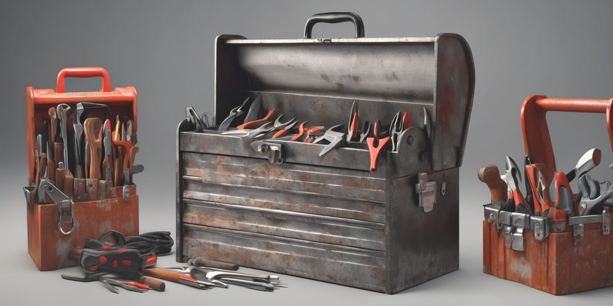 Toolbox  in realistic, photographic style