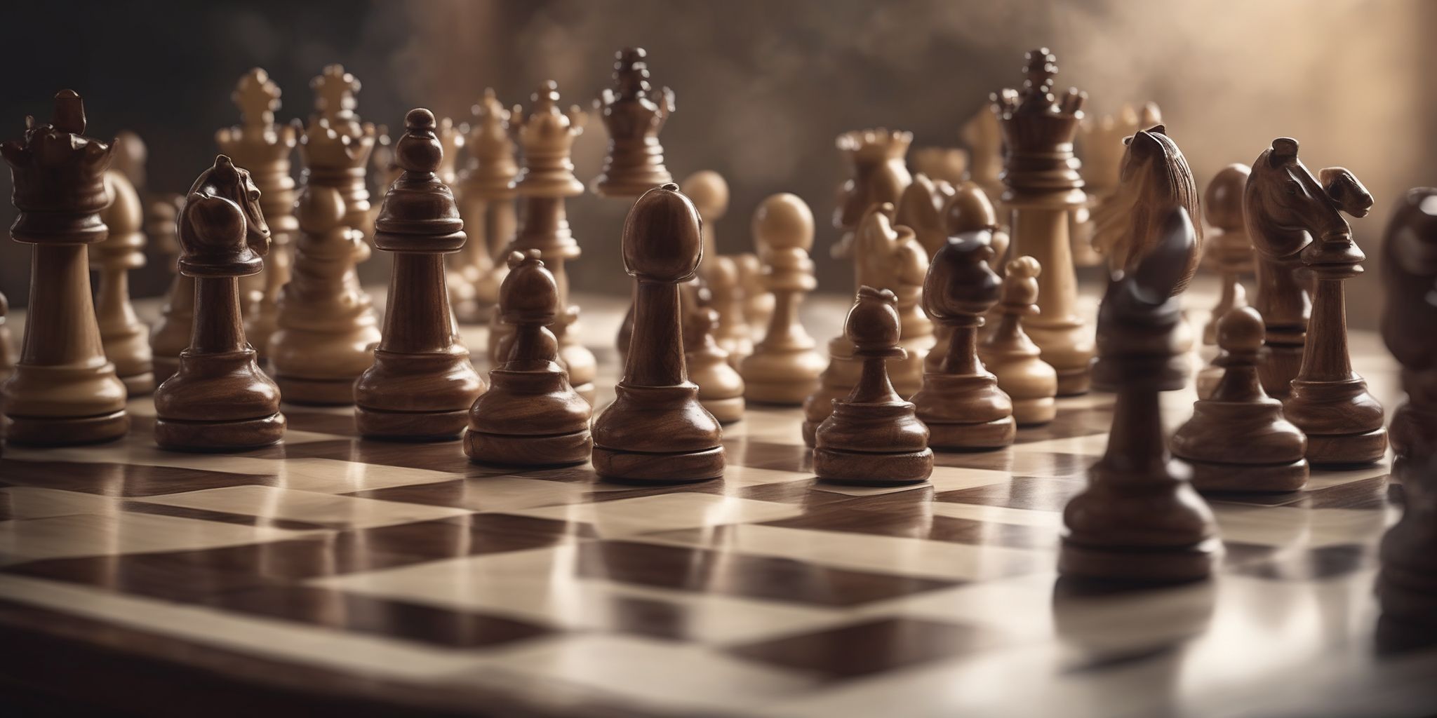 Chess game  in realistic, photographic style