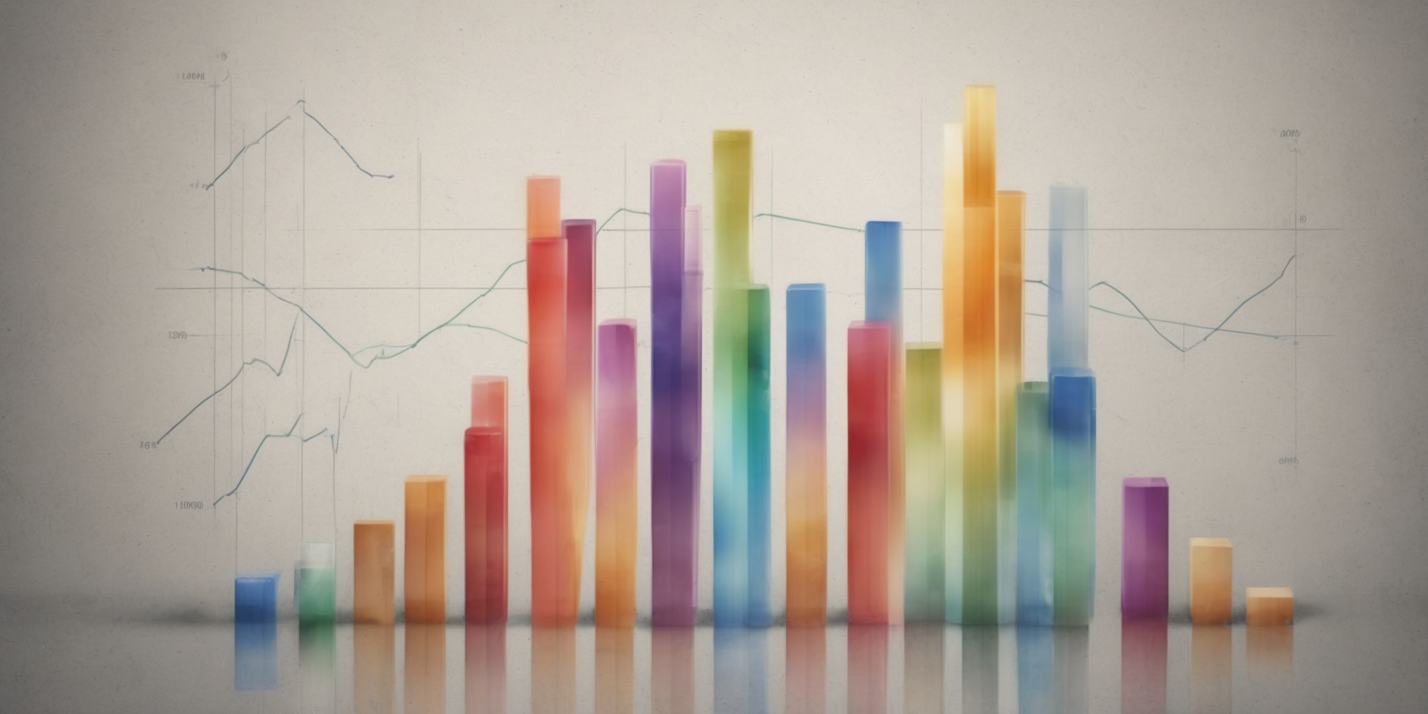 Bar graph  in realistic, photographic style