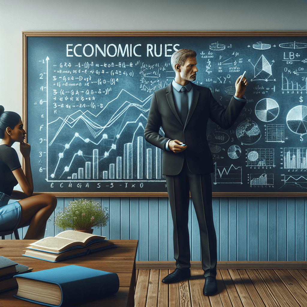 Economic rules  in realistic, photographic style