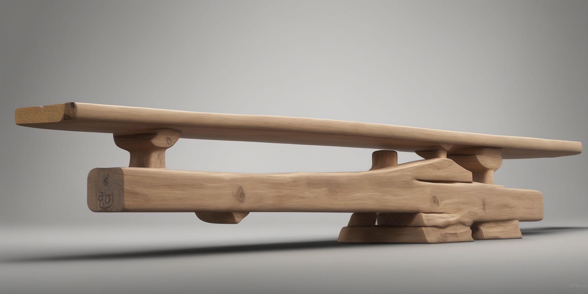 Balance beam  in realistic, photographic style