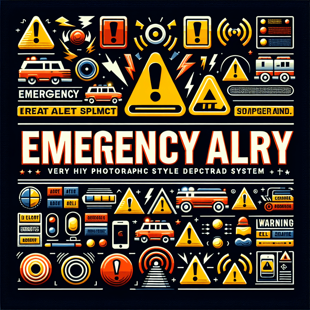Emergency alert  in realistic, photographic style