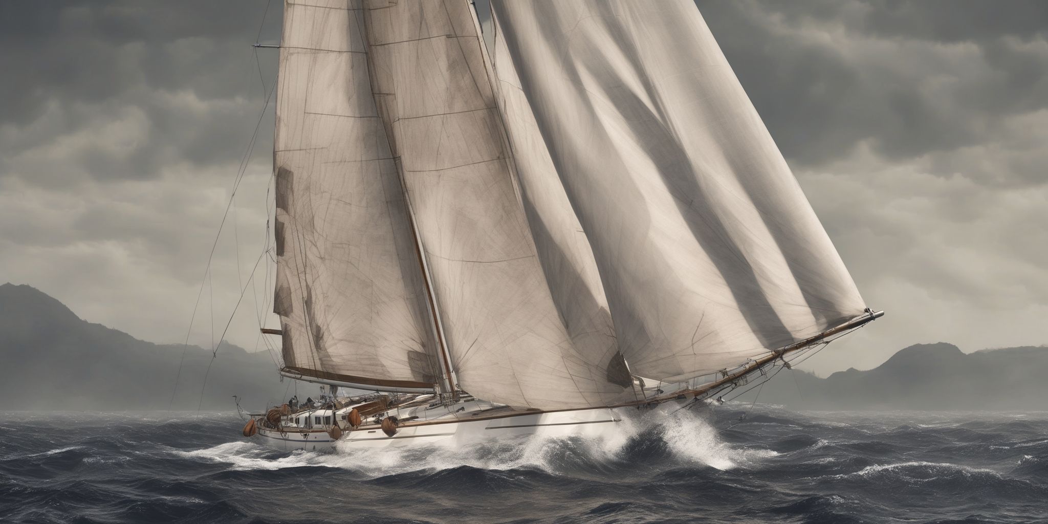 Sail  in realistic, photographic style