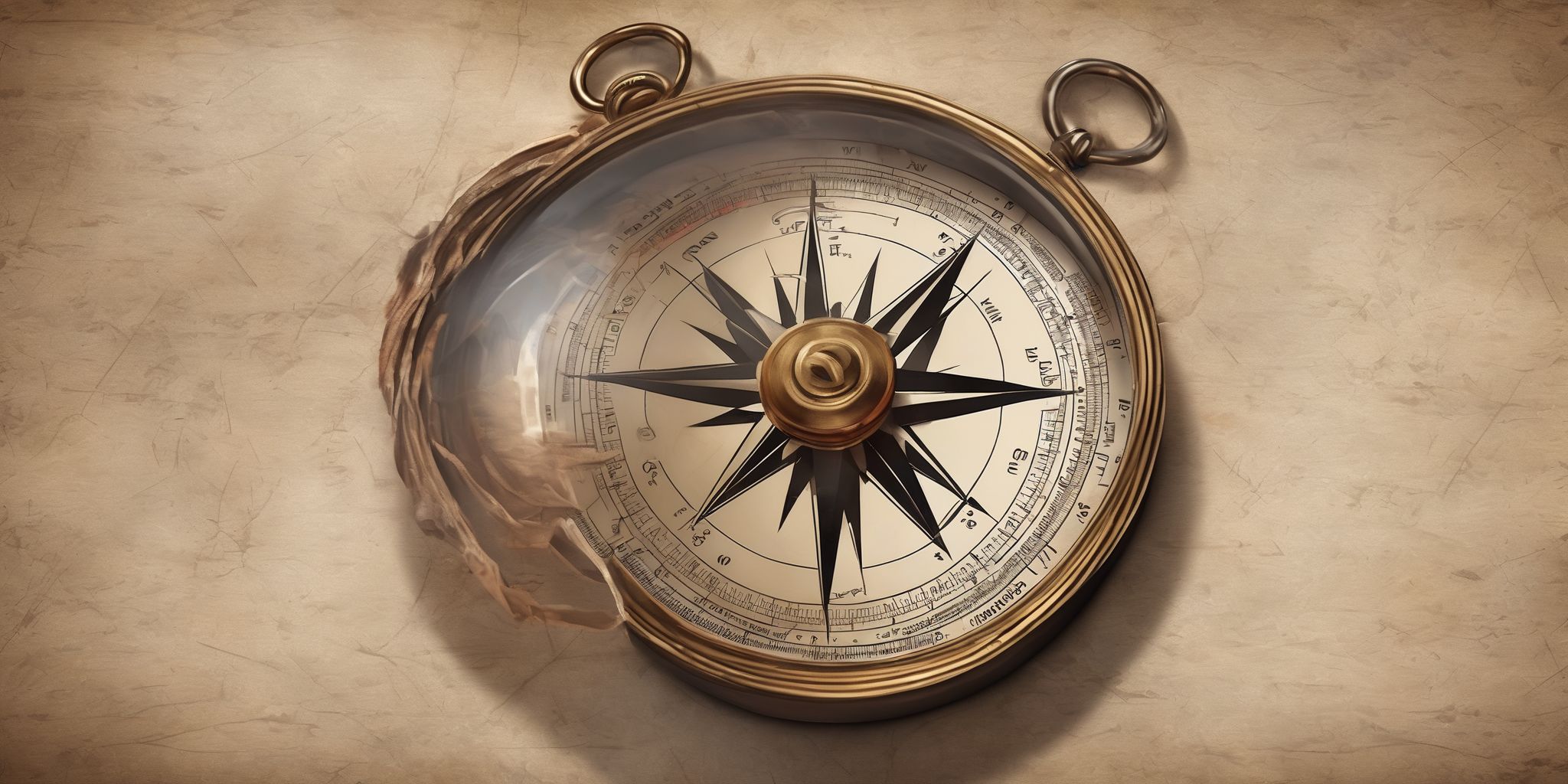 Compass  in realistic, photographic style