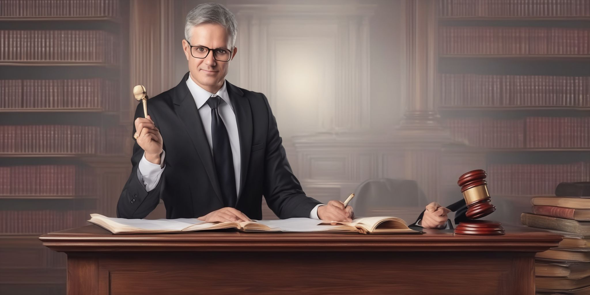 Lawyer  in realistic, photographic style