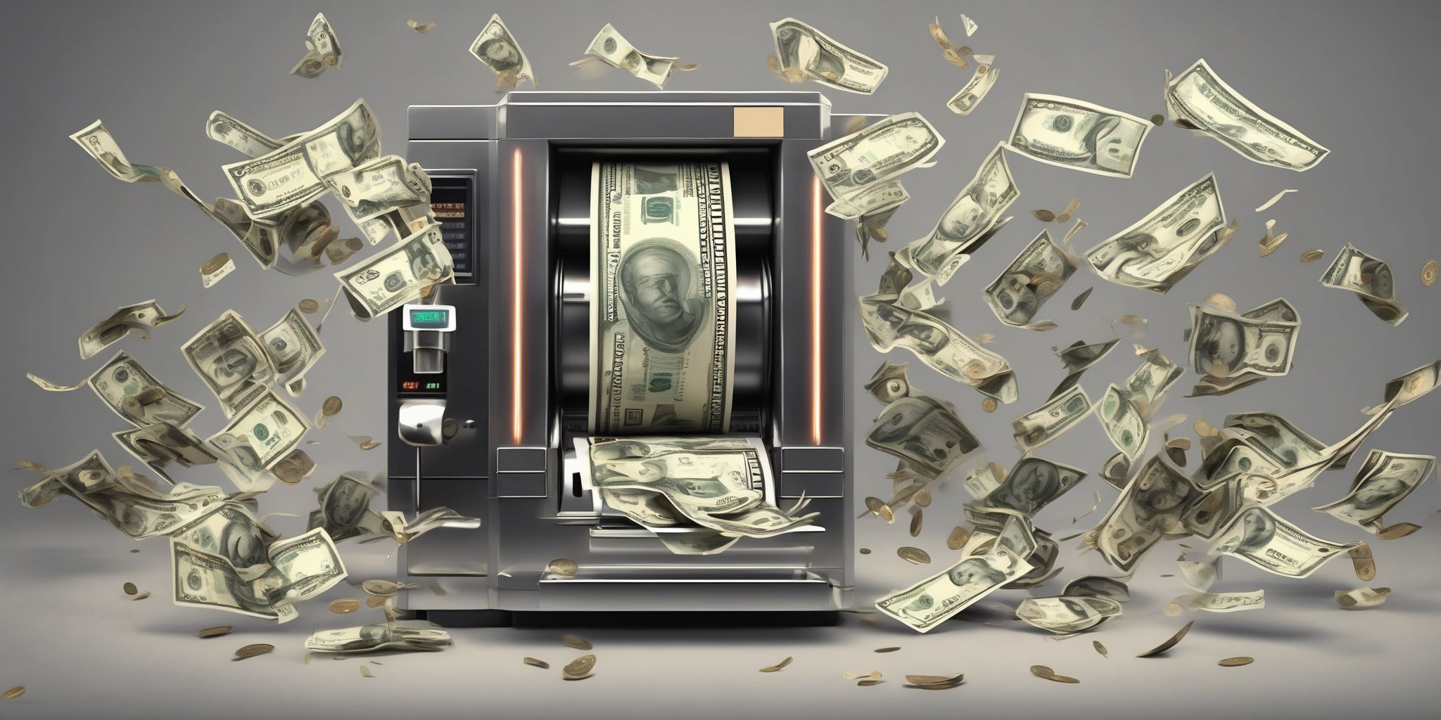 Money machine  in realistic, photographic style