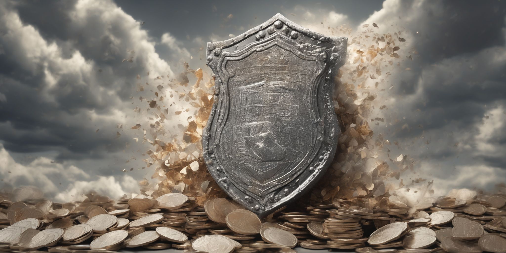 Debt shield  in realistic, photographic style