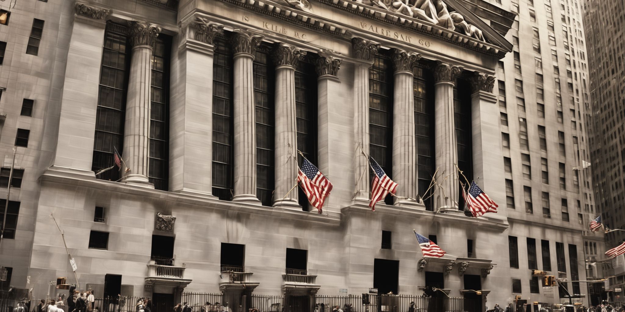 Wall Street  in realistic, photographic style