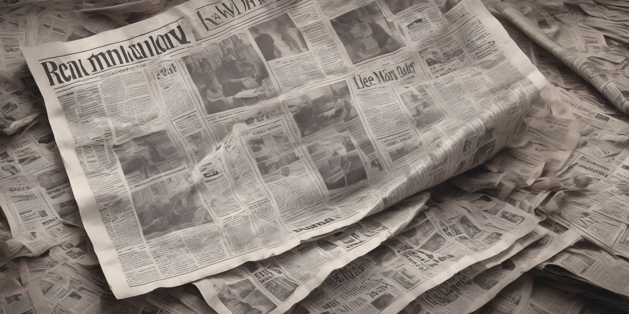 Newspaper  in realistic, photographic style