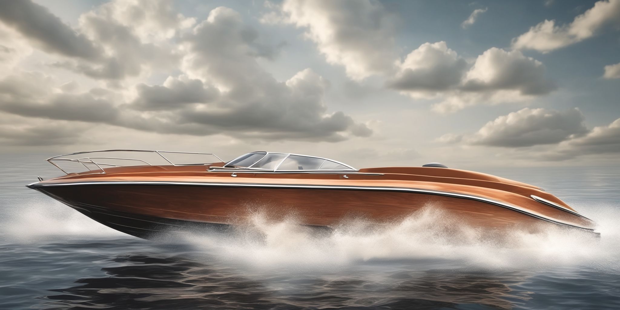 Speedboat  in realistic, photographic style