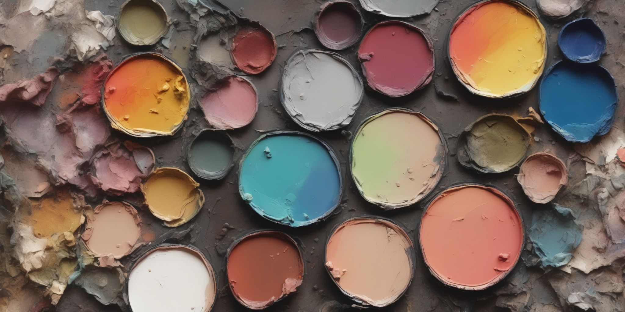 Palette  in realistic, photographic style