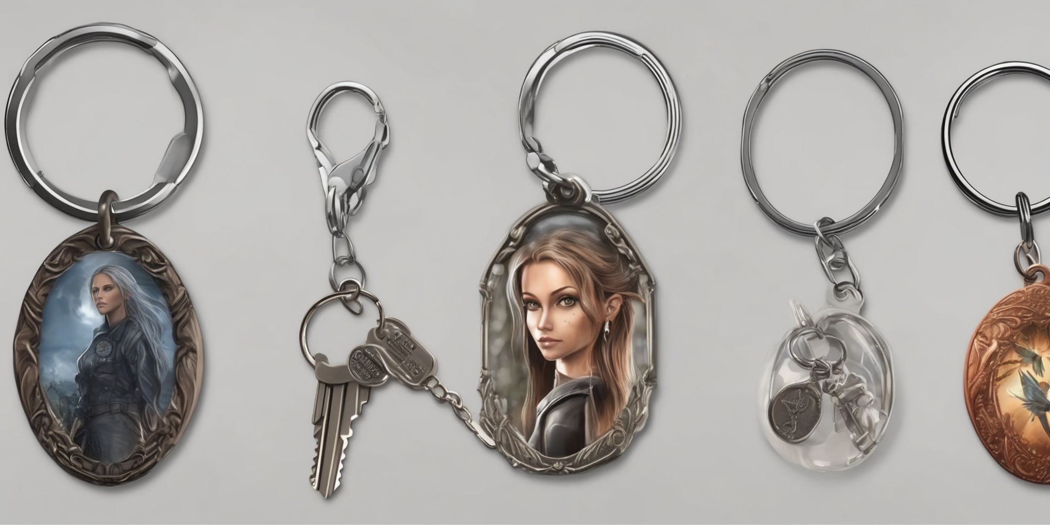 Keychain  in realistic, photographic style