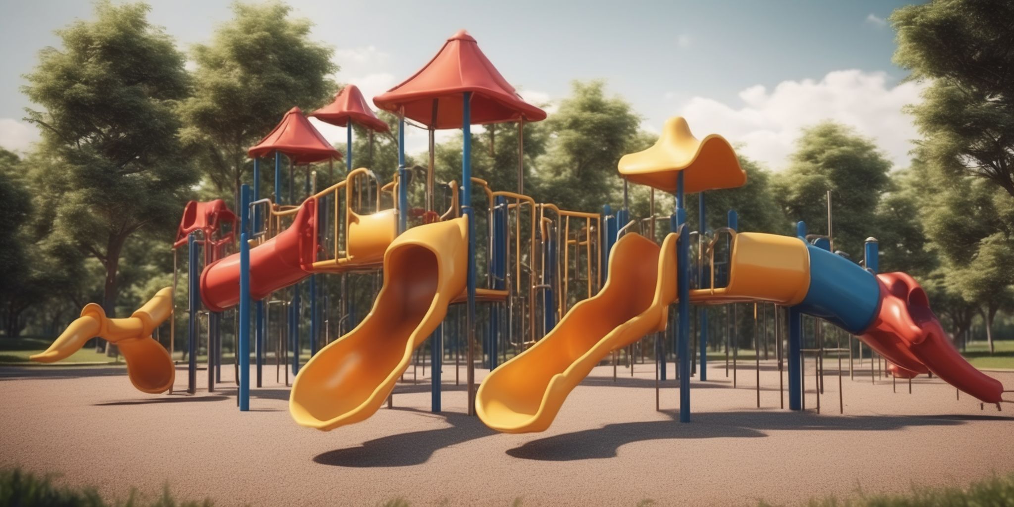 Playground  in realistic, photographic style