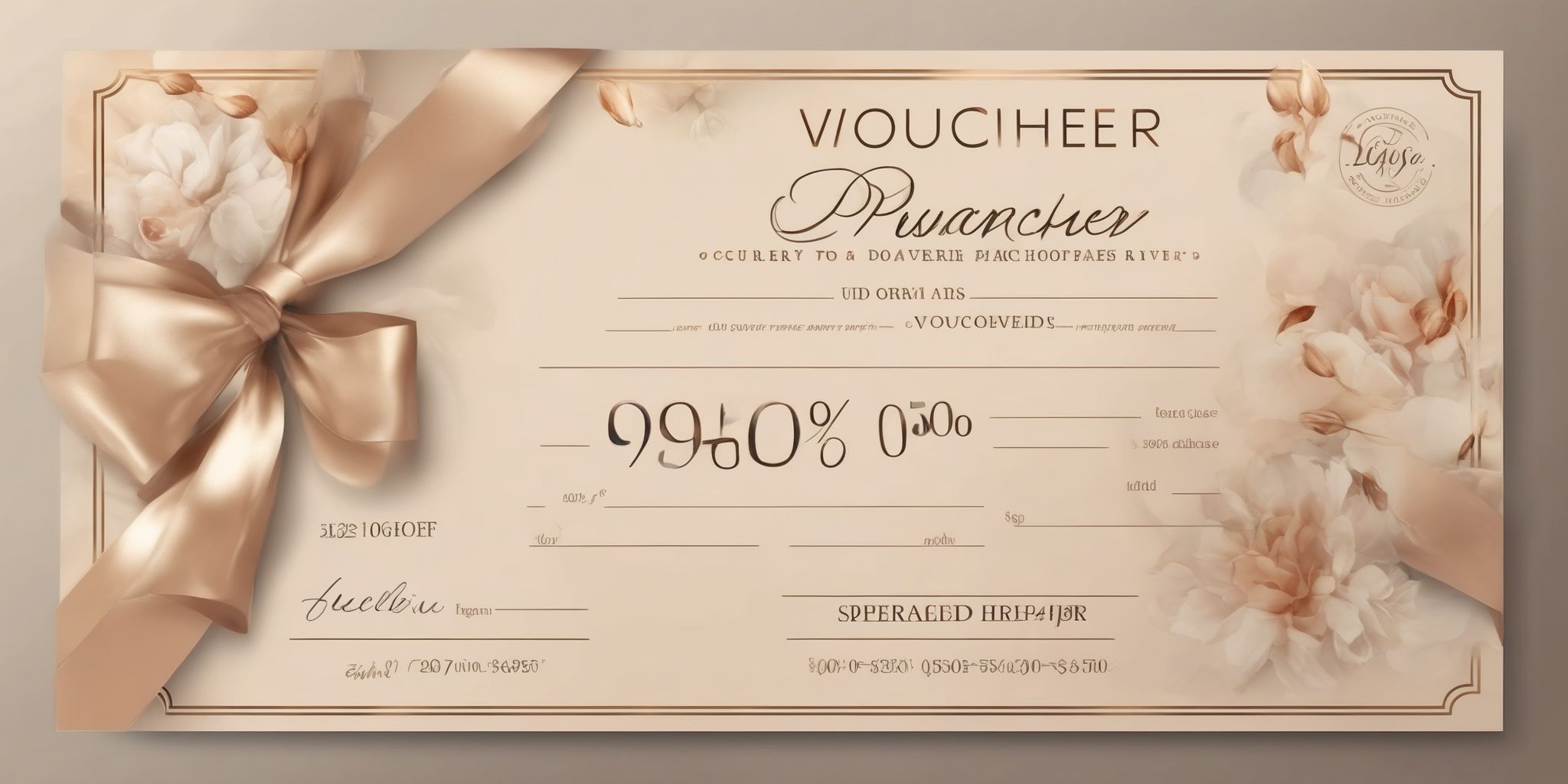 Voucher  in realistic, photographic style