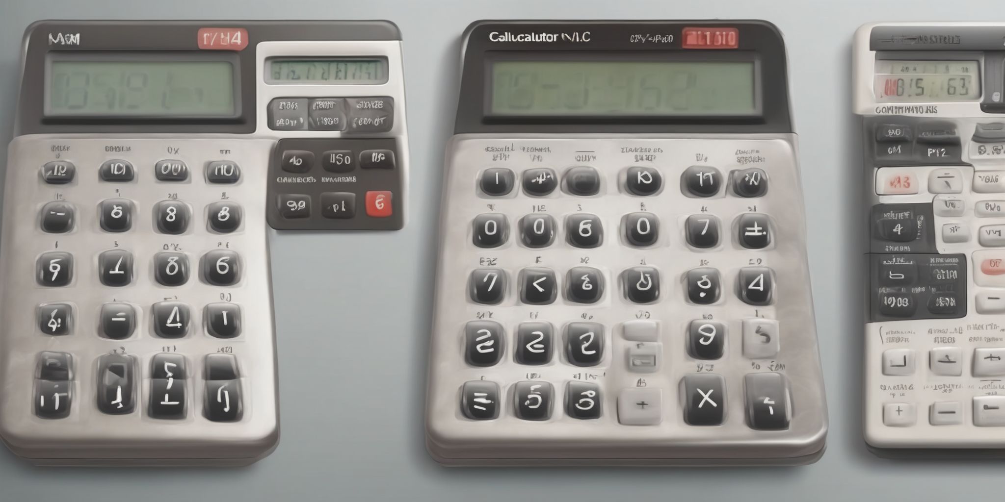 Calculator  in realistic, photographic style