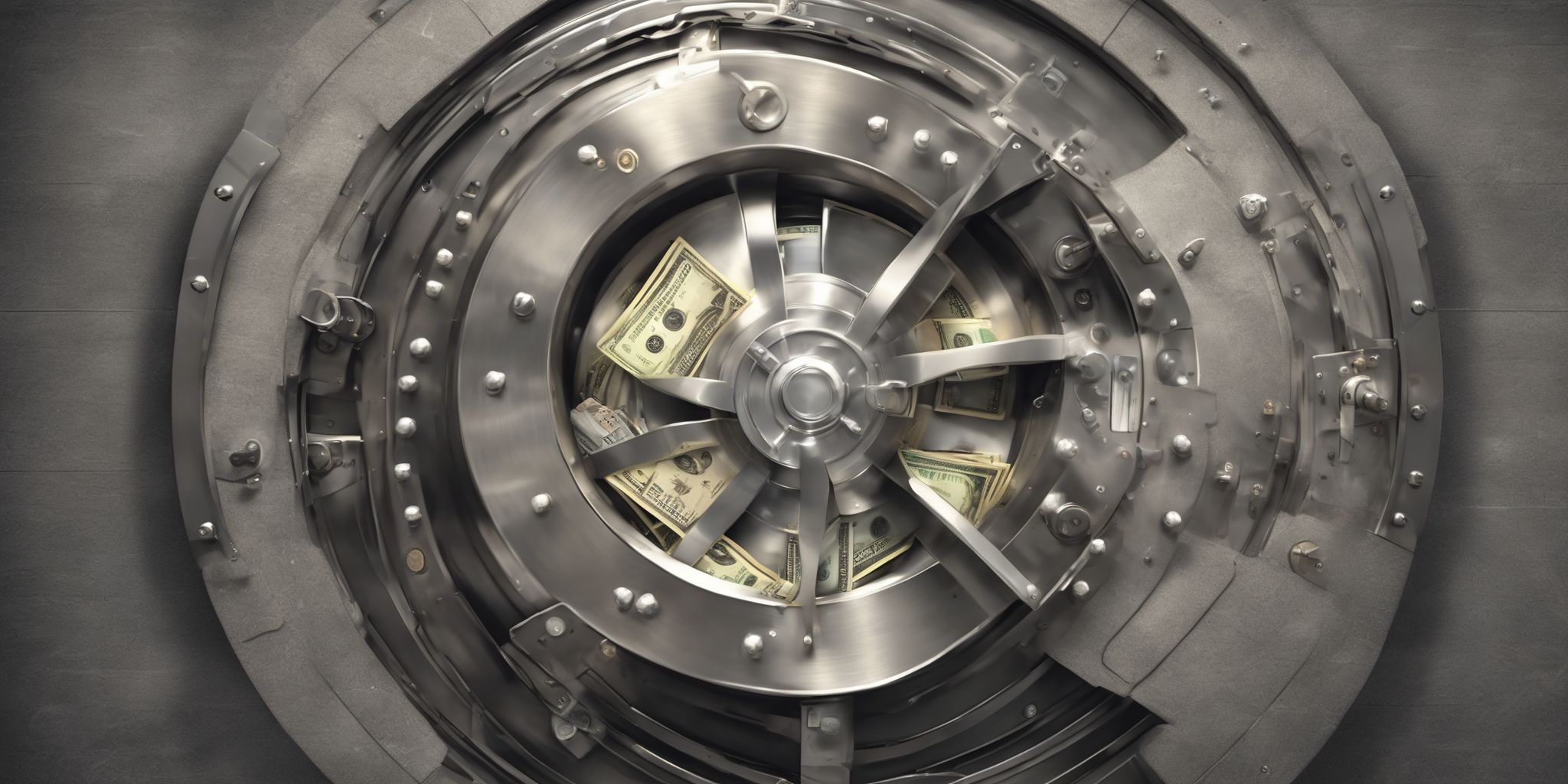 Money vault  in realistic, photographic style