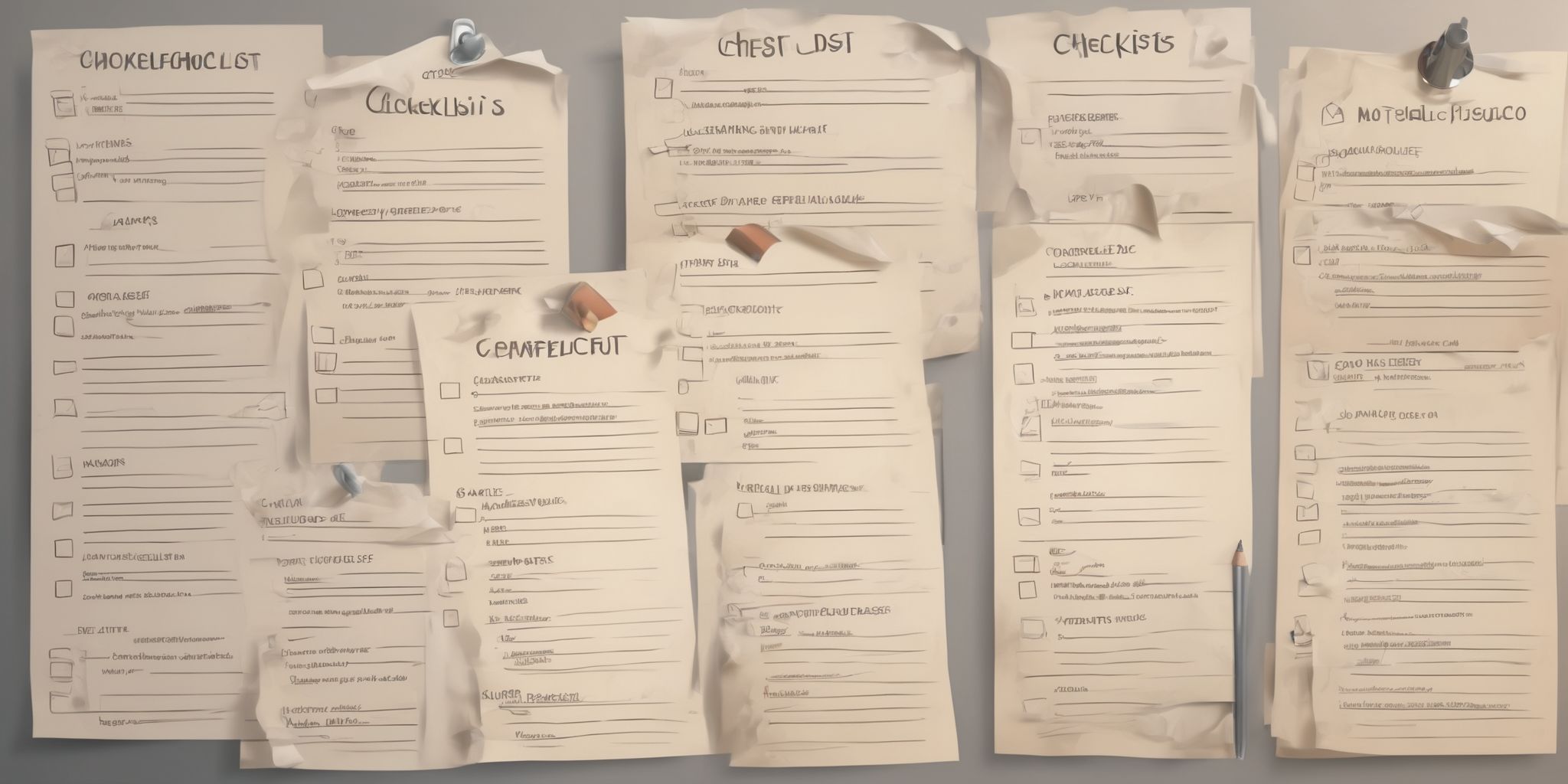 Checklist  in realistic, photographic style