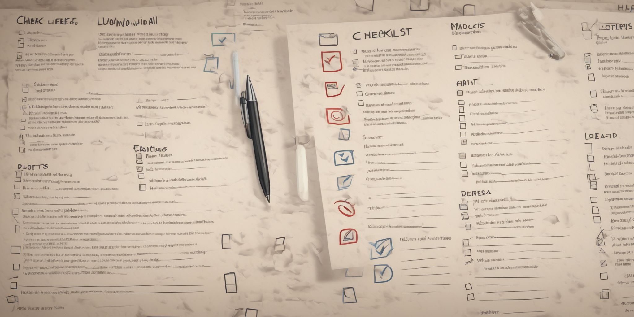 Checklist  in realistic, photographic style