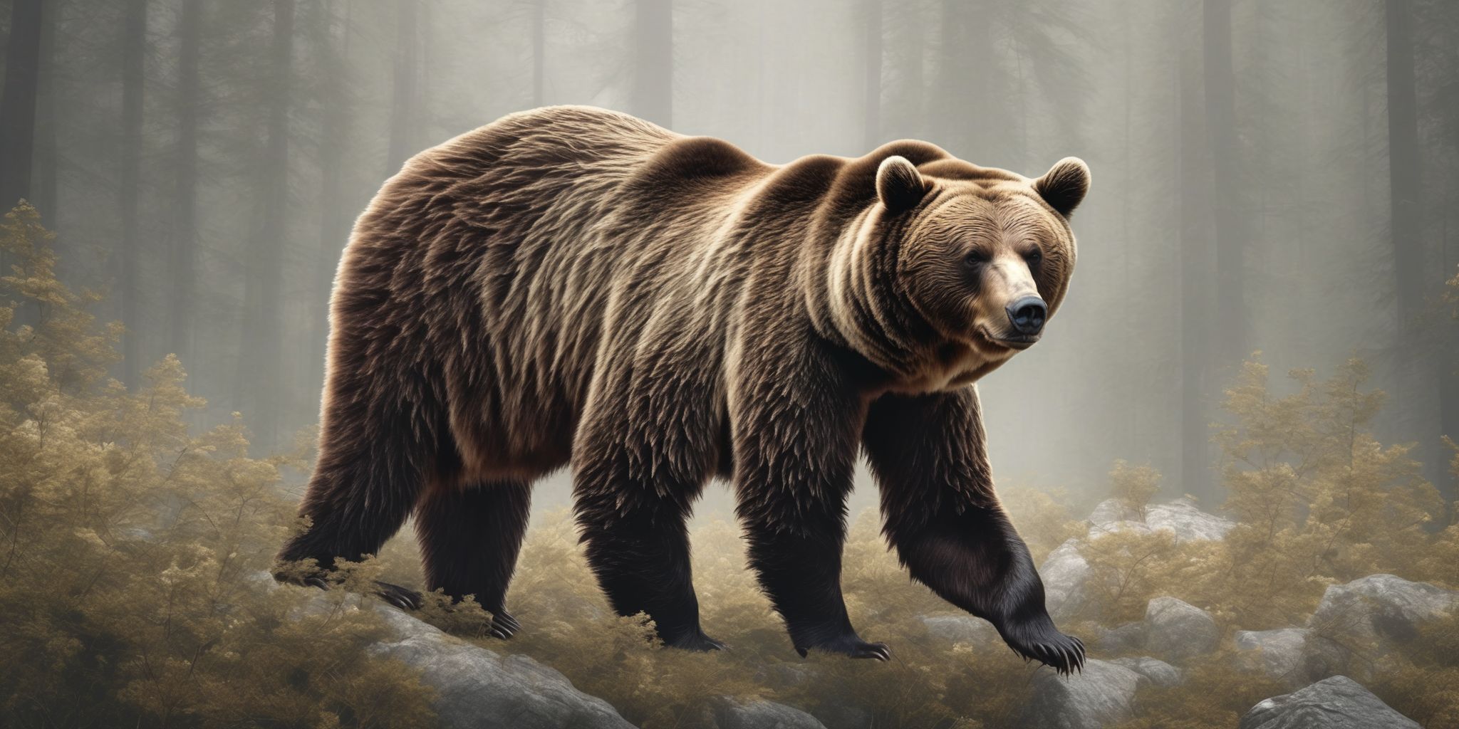 Bear  in realistic, photographic style