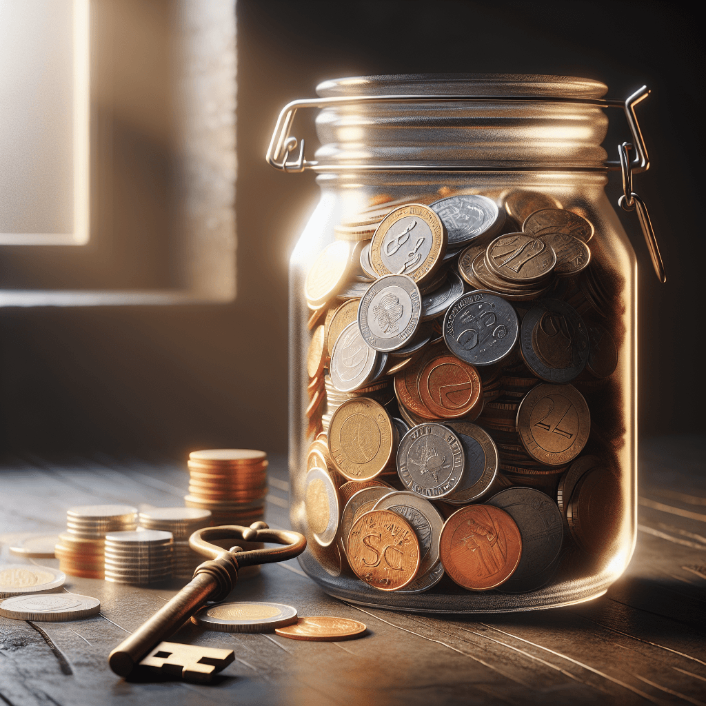 Savings  in realistic, photographic style