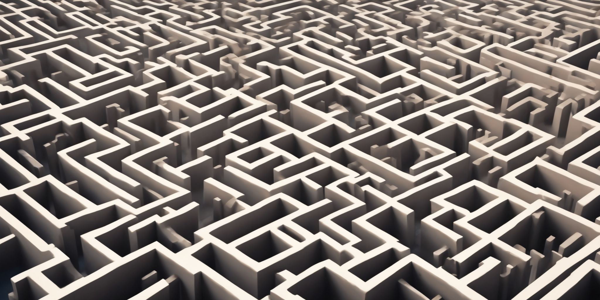 Maze  in realistic, photographic style