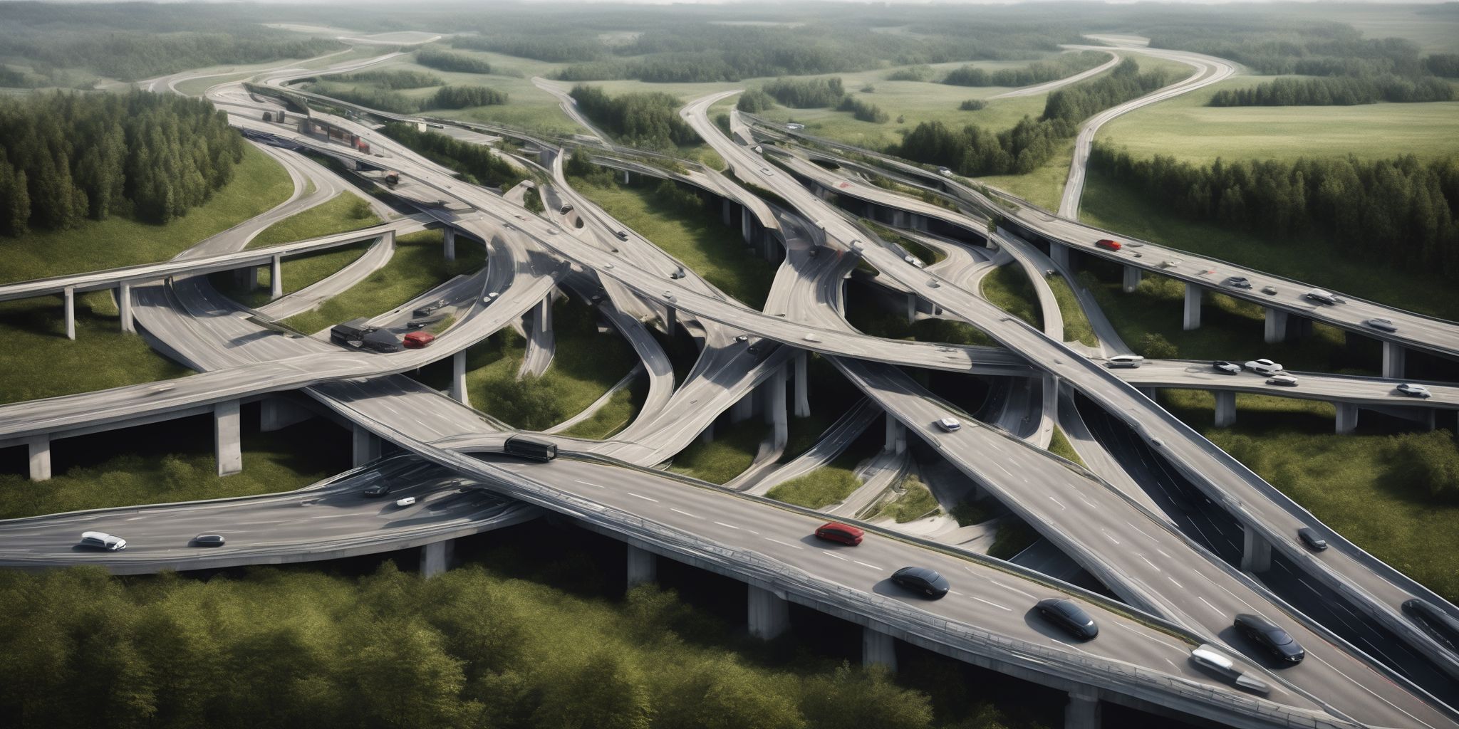 Autobahn  in realistic, photographic style