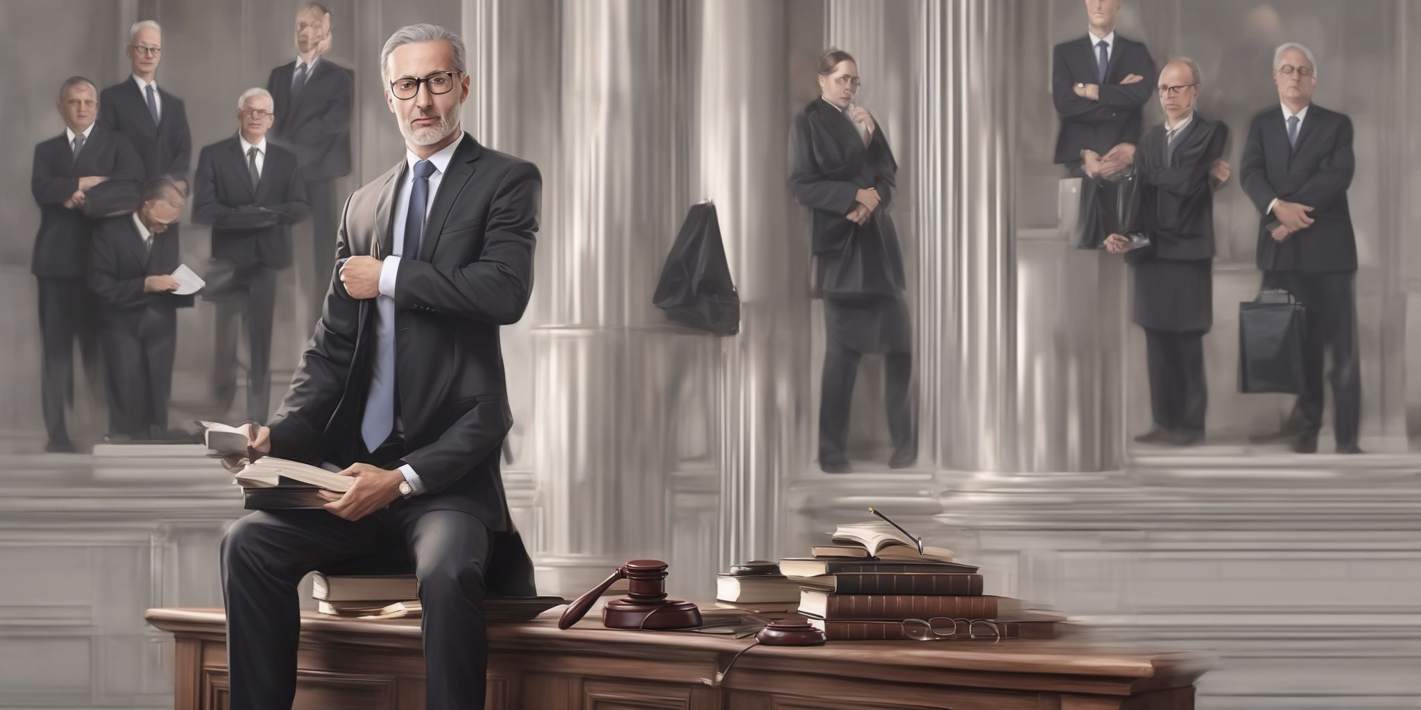 Lawyer  in realistic, photographic style