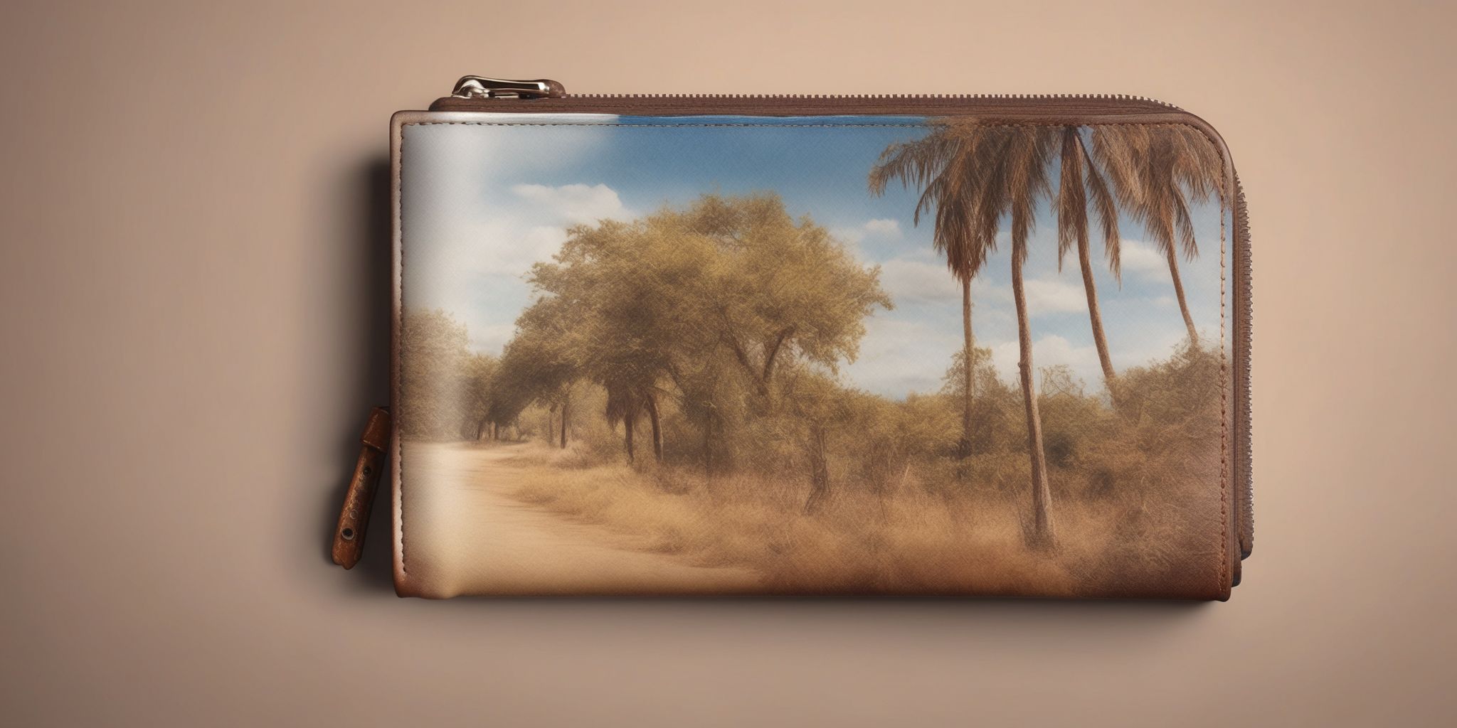 Wallet  in realistic, photographic style