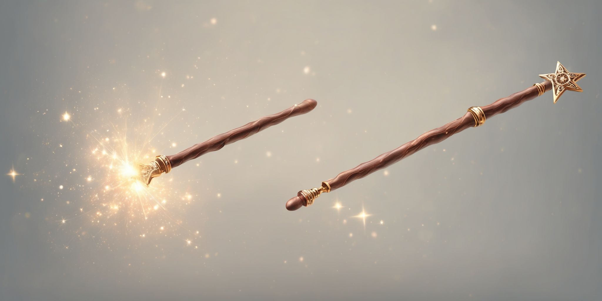 Magic wand  in realistic, photographic style