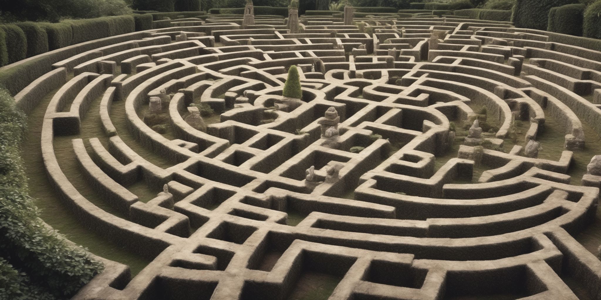 Labyrinth  in realistic, photographic style