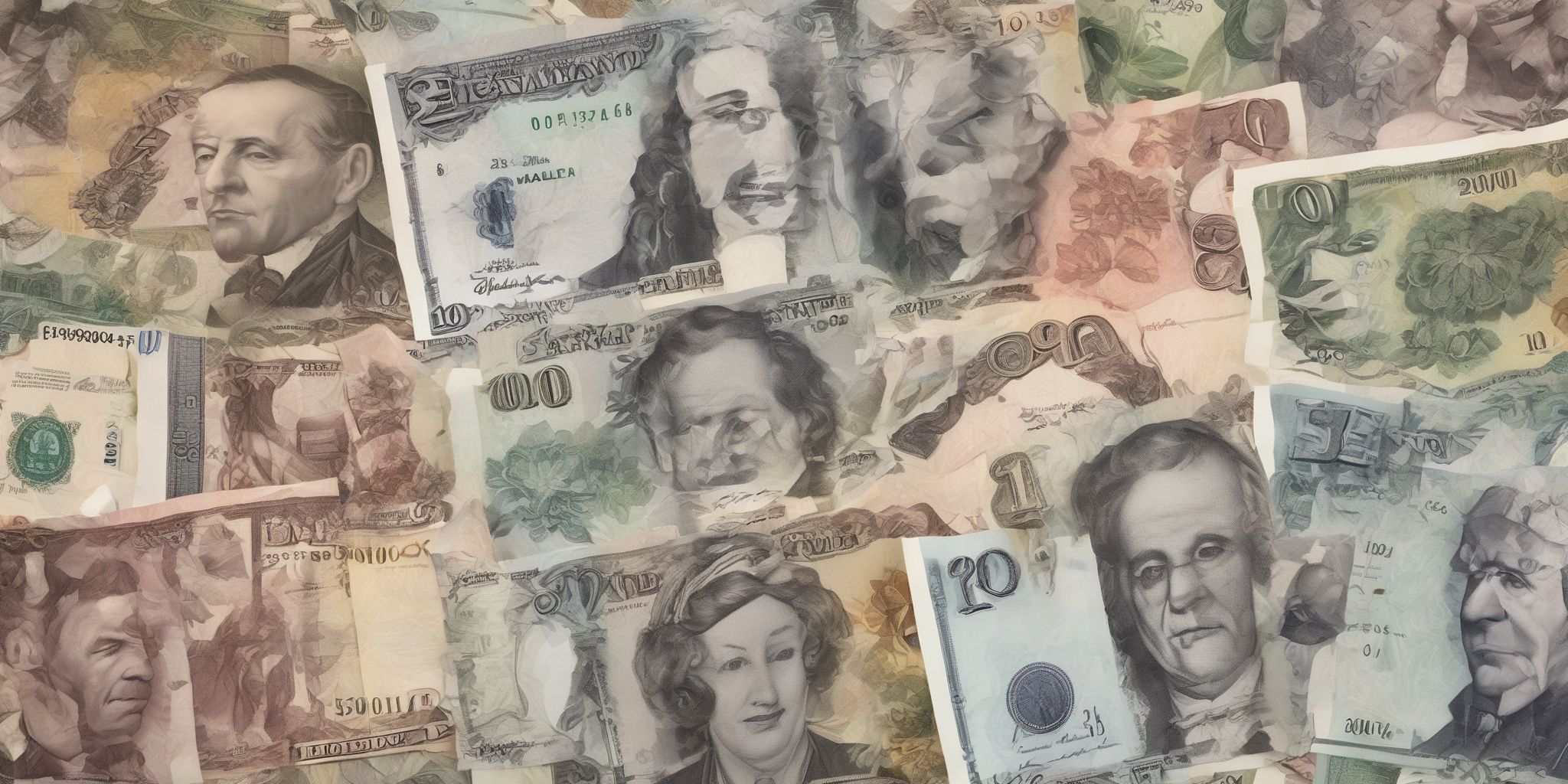 Banknotes  in realistic, photographic style