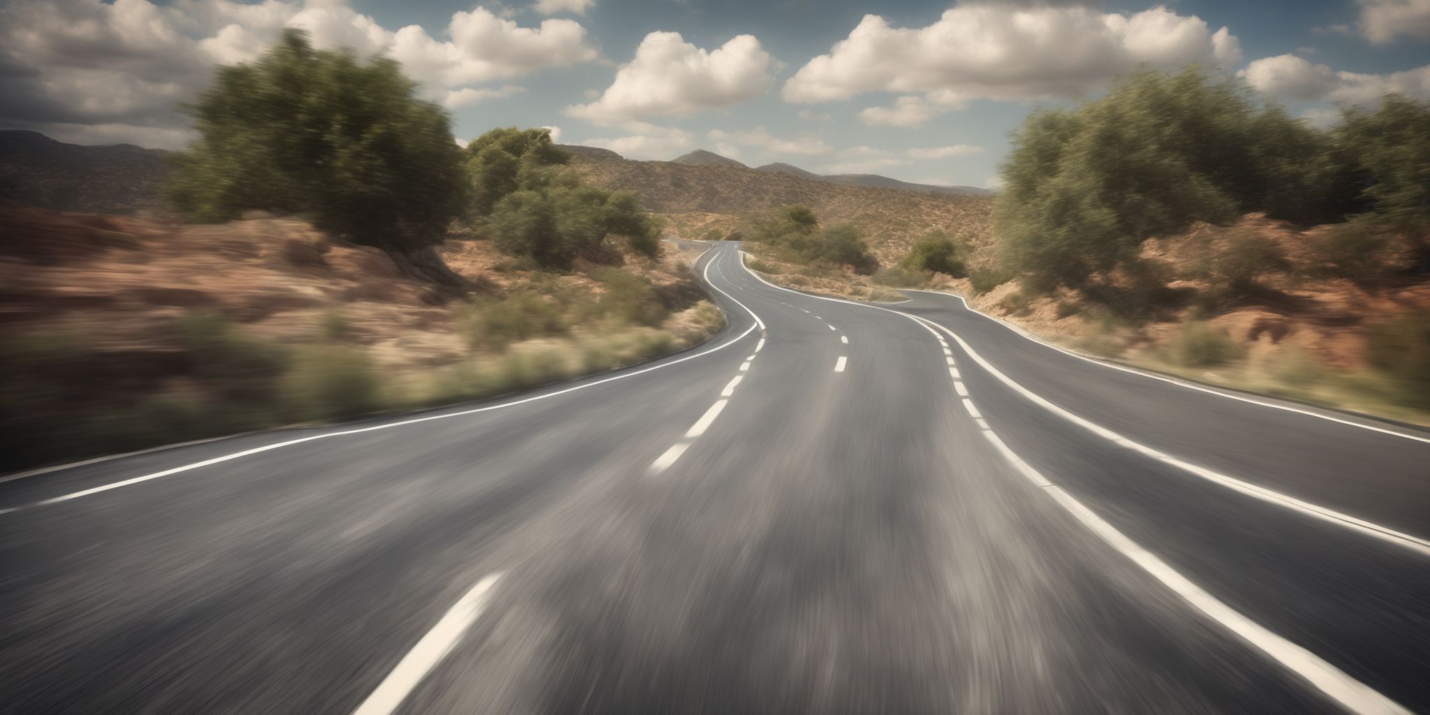 Fast lane  in realistic, photographic style