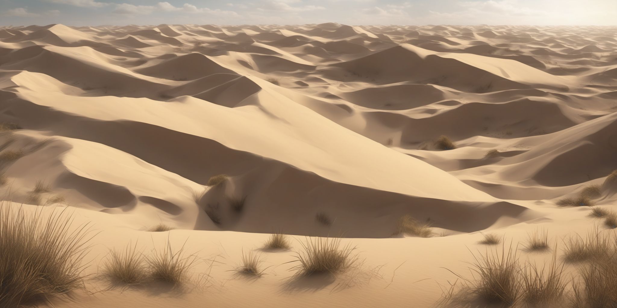 Sand dunes  in realistic, photographic style