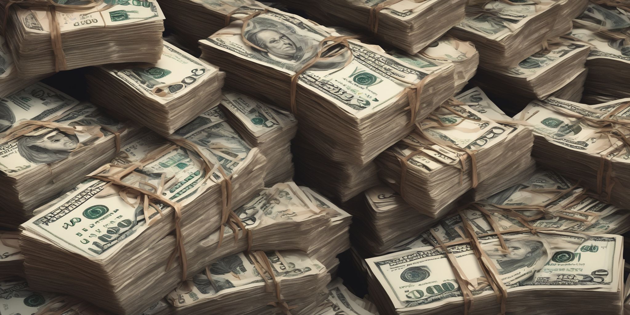 Cash stack  in realistic, photographic style